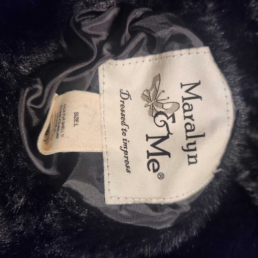 Maralyn & Me Midnight Faux Fur Jacket - Picture 5 of 5